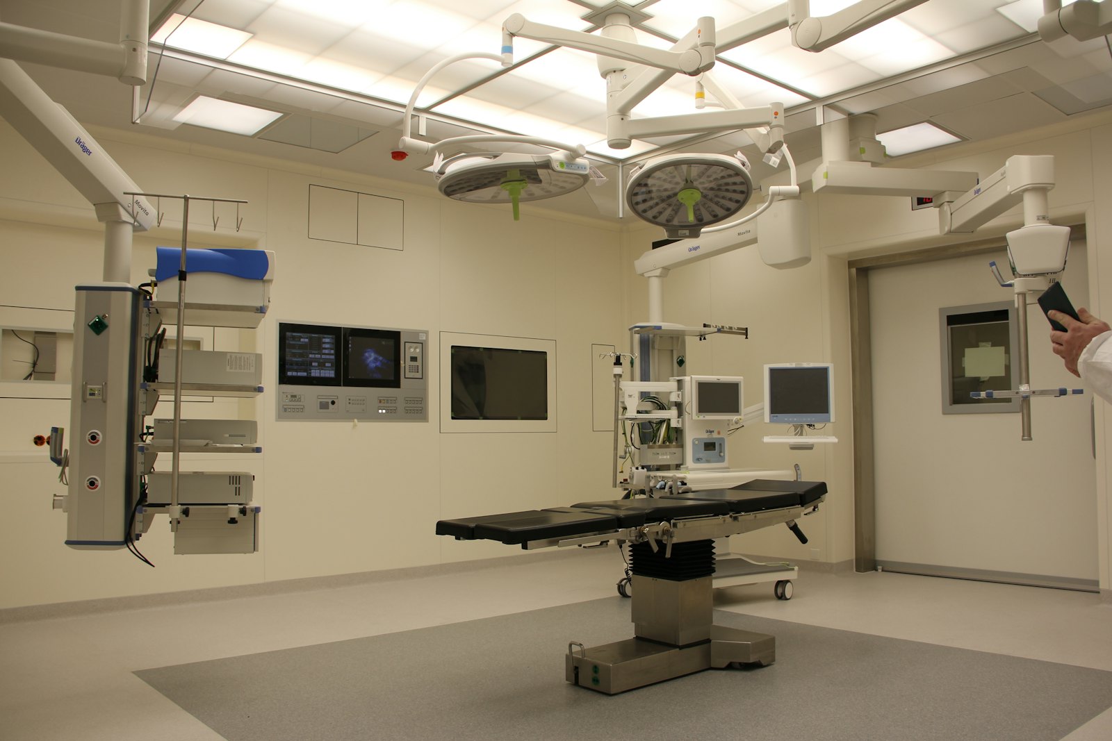 Clinician using healthcare technology