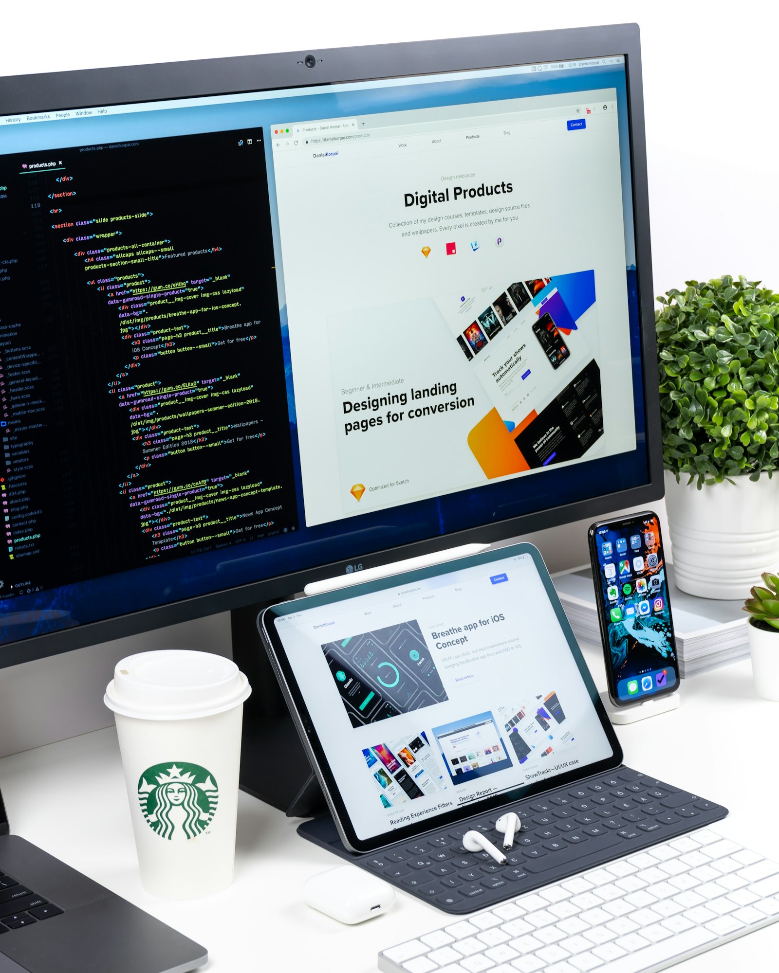 Responsive web design shown across devices